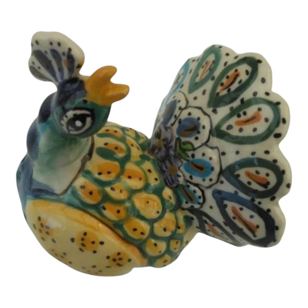 Blue Sky Peacock Ceramic Salt and Pepper Shakers Multicolor New - Picture 11 of 11